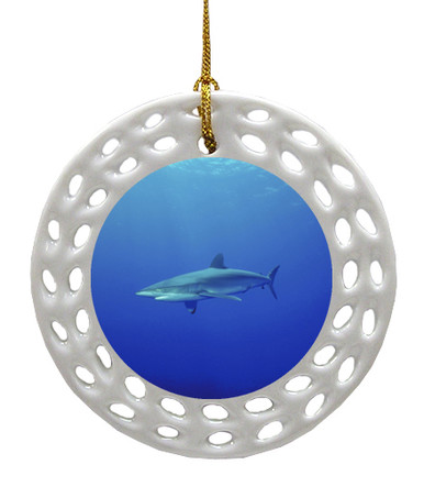 Shark Porcelain Christmas Ornament