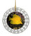 Yellow Tang Porcelain Christmas Ornament