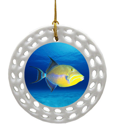 Triggerfish Porcelain Christmas Ornament