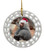 Baboon Porcelain Christmas Ornament