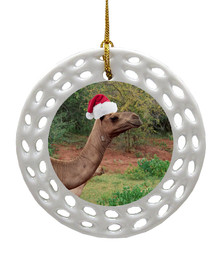 Camel Porcelain Christmas Ornament