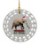 Elephant Porcelain Christmas Ornament