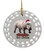 Rhino Porcelain Christmas Ornament