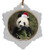 Panda Bear Jolly Santa Snowflake Christmas Ornament