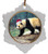 Panda Bear Jolly Santa Snowflake Christmas Ornament