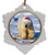Polar Bear Jolly Santa Snowflake Christmas Ornament