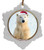 Polar Bear Jolly Santa Snowflake Christmas Ornament