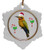 Bee Eater Jolly Santa Snowflake Christmas Ornament