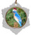 Bluebird Jolly Santa Snowflake Christmas Ornament