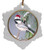 Chickadee Jolly Santa Snowflake Christmas Ornament