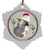 Cockatoo Jolly Santa Snowflake Christmas Ornament