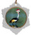 Crowned Crane Jolly Santa Snowflake Christmas Ornament