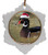 Duck Jolly Santa Snowflake Christmas Ornament