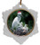Egret Jolly Santa Snowflake Christmas Ornament