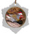 Finch Jolly Santa Snowflake Christmas Ornament