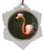 Flamingo Jolly Santa Snowflake Christmas Ornament