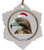 Hawk Jolly Santa Snowflake Christmas Ornament