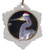 Louisiana Heron Jolly Santa Snowflake Christmas Ornament