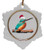 Kingfisher Jolly Santa Snowflake Christmas Ornament