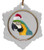 Macaw Jolly Santa Snowflake Christmas Ornament