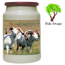 Big Horned Sheep Canister Jar