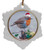 Robin Jolly Santa Snowflake Christmas Ornament