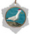 Seagull Jolly Santa Snowflake Christmas Ornament