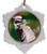 Downey Woodpecker Jolly Santa Snowflake Christmas Ornament