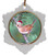 Wren Jolly Santa Snowflake Christmas Ornament