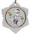American Shorthair Cat Jolly Santa Snowflake Christmas Ornament