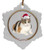 Calico Cat Jolly Santa Snowflake Christmas Ornament