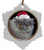 Persian Cat Jolly Santa Snowflake Christmas Ornament