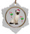 Siamese Cat Jolly Santa Snowflake Christmas Ornament