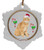 Tabby Cat Jolly Santa Snowflake Christmas Ornament