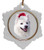 American Eskimo Dog Jolly Santa Snowflake Christmas Ornament