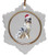 Australian Shepherd Jolly Santa Snowflake Christmas Ornament