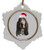 Basset Hound Ceramic Jolly Santa Snowflake Christmas Ornament