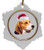 Beagle Ceramic Jolly Santa Snowflake Christmas Ornament