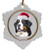 Bernese Mountain Dog Jolly Santa Snowflake Christmas Ornament