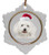 Bichon Ceramic Jolly Santa Snowflake Christmas Ornament