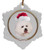 Bichon Ceramic Jolly Santa Snowflake Christmas Ornament