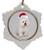 Bichon Ceramic Jolly Santa Snowflake Christmas Ornament