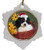 Cavalier King Charles Jolly Santa Snowflake Christmas Ornament