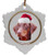 Doberman Ceramic Jolly Santa Snowflake Christmas Ornament