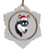 Siberian Husky Ceramic Jolly Santa Snowflake Christmas Ornament