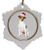 Jack Russell Terrier Jolly Santa Snowflake Christmas Ornament
