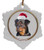 Rottweiler Ceramic Jolly Santa Snowflake Christmas Ornament