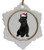 Scottish Terrier Jolly Santa Snowflake Christmas Ornament