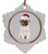 Shih Tzu Ceramic Jolly Santa Snowflake Christmas Ornament