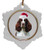 Springer Spaniel Jolly Santa Snowflake Christmas Ornament